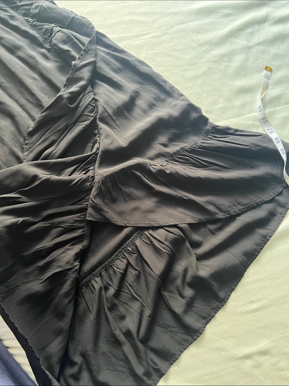 GAP Factory Black Midi Skirt with Ruffle Trim - Picture 5 of 9